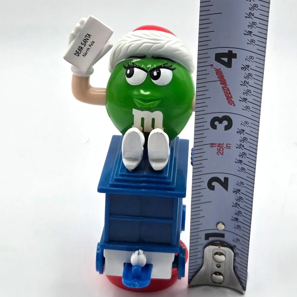 2002 M&M Christmas Holiday Train Series 1 Car 5 Green Mail Express‎ Tube Topper